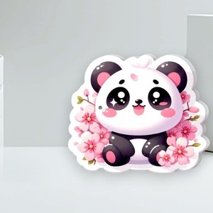 Palette magnétique multifonctionnelle en acrylique diamanté écologique motif panda mignon, fleur et papillon pour extensions de cils - Product Image 1