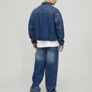 Men's 100% Cotton Denim <b>Jacket</b> in High Street Style Winter Premium Quality Breathable Printing 340g Custom Logo - Product Image 3