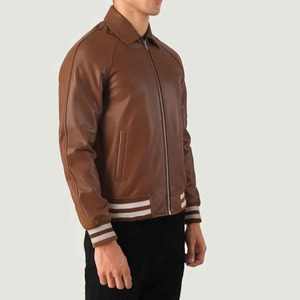 High Quality Men's Letterman Varsity <b>Jacket</b> Genuine Leather Body And Sleeves Winter Wear <b>Smart</b> Stylish <b>Jacket</b> OEM - Product Image 3