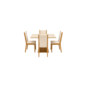 Ensemble de salle à manger en teck artisanal ARTERRA Premium, table à piétement carré moderne et chaises pour restaurant - Product Image 1