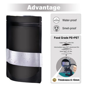 Sacs Ziplock en Mylar de Haute Qualité avec Fenêtre Transparente, Pochette Doublée en Feuille d'Aluminium pour Emballage Alimentaire, Impression Personnalisée, Vente en Gros - Product Image 5