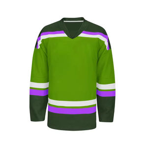 Nouveau maillot de hockey sur glace unisexe à prix raisonnable, respirant, en maille, séchage rapide, 100% polyester, manches courtes, fermeture à cordon, personnalisable - Product Image 4