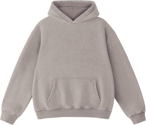 Sudadera con Capucha Oversize de Algodón Polar para Mujer, Estilo Urbano, Ecológica, de Secado Rápido, Forrada, Manga Larga, Ajuste Relajado, con Bolsillo Canguro - Product Image 1