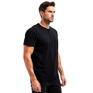เสื้อยืดเฮนลีย์ OEM แขนสั้นสำหรับผู้ชาย ผ้าฝ้าย 100% เสื้อยืดเฮนลีย์ลำลอง ระบายอากาศได้ดี เสื้อยืดเฮนลีย์ผู้ชาย - Product Image 3