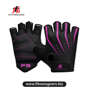 Just Fitness Gears Half Finger Gym <b>Gloves</b> PU Breathable Non Slip Adjustable Wrist Strap Unisex Training - Product Image 2