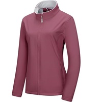 Veste softshell zippée pour femme, coupe ajustée, doublée en polaire, chaude, respirante, idéale pour la gym, couleur blanche, automne-hiver