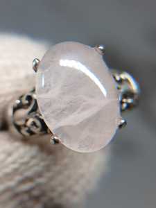 Sterling Silver 925 Art Nouveau Rose <b>Quartz</b> <b>Ring</b> Handmade Gemstone <b>Ring</b> Elegant Floral Jewelry Gift For Women - Product Image 3
