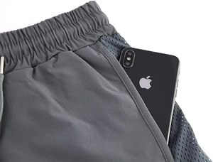 Pantalones Cortos Deportivos para Hombre, de Secado Rápido, para Gimnasio, Fisicoculturismo, con Bolsillos, de Moda - Product Image 2