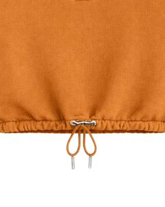 Sudadera Corta Personalizada para Mujer, Color Naranja Óxido, con Cierre de Cremallera, Estilo Casual, con Cordón Ajustable en el Bajo, Forro Polar Suave de Algodón y Poliéster, para Invierno - Product Image 4