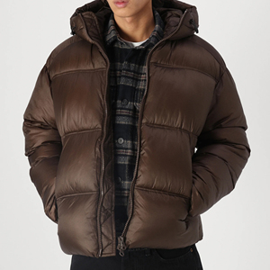 Comfortable Warm Breathable Outerwear For Outdoor Travel Men Puffer <b>Jacket</b> Premium Lightweight Winter Coat Quilted Insulation - Product Image 5