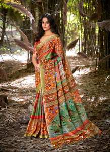 Handloom Soft <b>Viscose</b> Polyester Print Saree Lightweight Silk Daily Wear Regional Pakistani Ready to Wear Customized Saree - Product Image 4