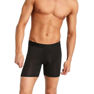 Latest Wholesale Men's Sexy Knitted Mesh Mid-Rise <b>Boxer</b> Brief Shorts Custom Logo Underwear Anti-static Spandex/Nylon Seamless - Product Image 5