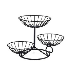 Nouvelle Arrivée : Panier de Rangement de Comptoir de Cuisine en Fil de Fer à 3 Niveaux pour Fruits et Légumes, Durable, Taille et Forme Personnalisables - Product Image 1