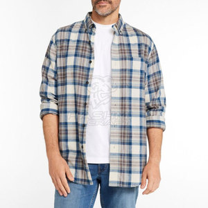 Chemise en flanelle de coton mélangé de qualité supérieure avec tissu respirant et coupe décontractée pour homme, confort quotidien en extérieur - Product Image 2