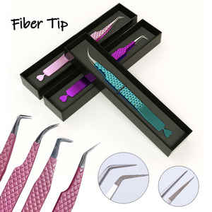 Vired Impex Vente Chaude Pince à Cils en Acier Inoxydable à Pointe en Fibre Dentelée Antistatique Durable 8-20mm Option Logo Personnalisé Vente en Gros - Product Image 2