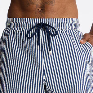 <b>Men</b> Stripped <b>Shorts</b> <b>With</b> <b>Elastic</b> <b>Waist</b> For Bulk Buyer <b>With</b> Side Pockets For Comfort High Quality Material <b>With</b> Drawstring & Logo - Product Image 2