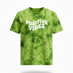 Camiseta para hombre con efecto acid wash, tela de algodón suave, aspecto vintage desgastado, transpirable, cómoda, corte relajado, ideal para un estilo casual urbano. - Product Image 2