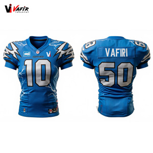 Maillots de football américain personnalisés, imprimés par transfert thermique, respirants, à manches courtes, nom et numéro de l'équipe universitaire, vêtements de sport pour le football - Product Image 6