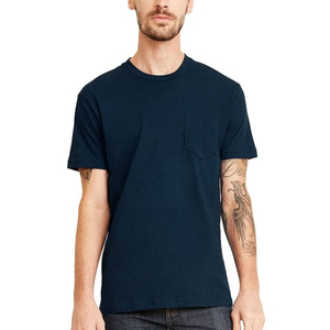 T-shirts décontractés en tricot uni avec logo sur le devant, de qualité supérieure, sur mesure, pour hommes, 100% coton respirant, fabriqués au Pakistan - Product Image 4