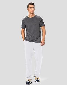 Elastic Cuff <b>Men's</b> Mid Waist Eco-Friendly Waterproof Fleece <b>Jogger</b> Pants with <b>Zip</b> <b>Pocket</b> Casual Sweatpants - Product Image 4