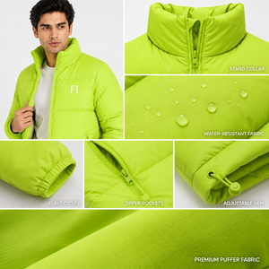 Chaquetas de poliéster con cremallera para hombre, al por mayor, chaqueta acolchada de invierno, abrigo cálido personalizado con aislamiento, venta al por mayor OEM - Product Image 5