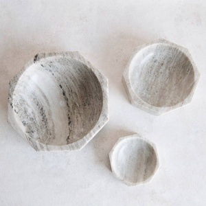 Octagon Marble Bowl Set Luxury Decorative Stone Serving Bowls Handmade Dining <b>Table</b> and <b>Vanity</b> Decor Accessory new look flower - Product Image 1