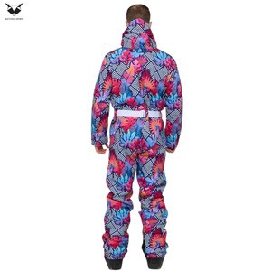Nuevo Traje de Esquí de Poliéster de Una Pieza, Resistente al Viento, de Primera Calidad, con Estampado Floral Colorido, para Deportes de Invierno al Aire Libre - Product Image 4