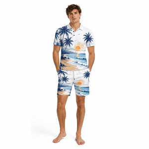 Conjunto de Camiseta Polo y Pantalones Cortos para Hombre OEM ODM, Ropa Casual de Verano de Algodón Transpirable, Venta al Por Mayor, Prendas Personalizadas - Product Image 1