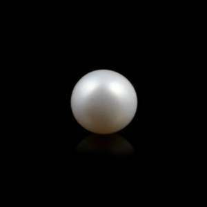 Natural White Freshwater Coin Pearl 5.4 Carat Loose Gemstone for Jewelry Making - Product Image 1