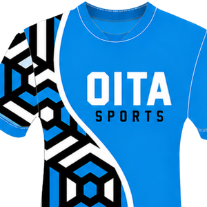 Camiseta de Rugby Geométrica Azul Rey, Negra y Blanca, de Manga Corta, Cuello Redondo, Personalizable, Transpirable, para Entrenamiento Deportivo en Equipo - Product Image 3