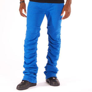 <b>Men's</b> Blue Cotton Hip Hop Sweatpants Low Drawstring Waist Side Pockets Waterproof Windproof Winter Casual - Product Image 3