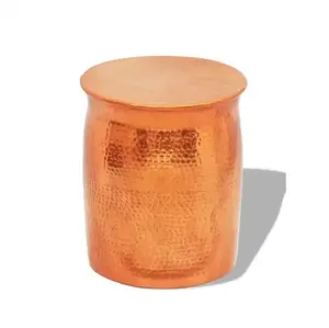 Mesa de Centro Redonda con Tapa de Vidrio, Superventas, para Sala de Estar, Cafetería, Uso Decorativo, Elegante Mesa de Centro de Metal Plateado - Product Image 2