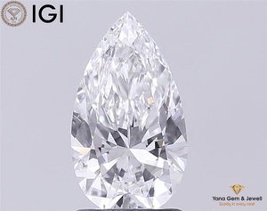Élégance intemporelle, diamant de 1,50 carat de taille poire cultivé en laboratoire CVD, avec certification IGI, couleur D, clarté VVS1, pour bague de créateur - Product Image 1