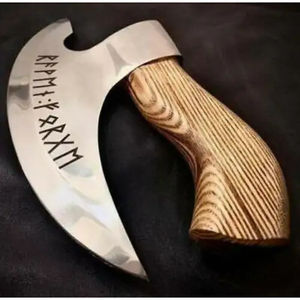 Hacha de Pizza Burraq Hecha a Mano con Acero al Carbono, Mango de Madera de Palisandro, Funda de Cuero, Hoja de 5 Pulgadas, para Camping y Actividades al Aire Libre - Product Image 2