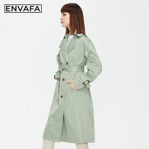 Gabardina Larga Elegante con Logotipo Personalizado, Nueva Colección, Cierre de Botón, Color Sólido, Transpirable y Ecológica - Product Image 4