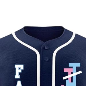 Maillot de baseball à boutons, uniforme sportif athlétique respirant à manches courtes, vêtement décontracté et tendance - Product Image 2