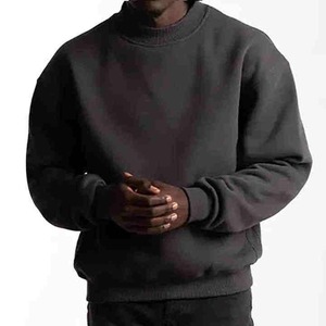 Pull-over de luxe surdimensionné pour homme, en molleton 100 % coton de haute qualité, coupe-vent, écologique, avec logo personnalisé sur le devant, style streetwear à capuche - Product Image 5