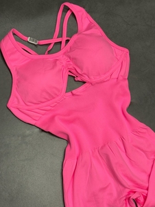 Purple Halter Strap Mid Waist <b>Shorts</b> Backless <b>Ruched</b> Yoga Set 2 Piece Activewear Solid Spandex Polyester - Product Image 3