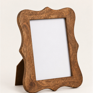 Wholesale Handcrafted Scalloped Wooden Photo <b>Frame</b> Custom <b>Vintage</b> Natural Wood <b>Picture</b> <b>Frame</b> for Tabletop Home Decor Supplier - Product Image 1