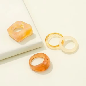 Anillo de Resina de Lujo Personalizado de la Mejor Calidad, Hecho a Mano, Altamente Pulido, Hermoso y Colorido, para Mujer, de la India - Product Image 1