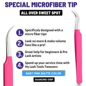Pinzas para Pestañas de Acero Inoxidable OEM ODM Directas de Fábrica con Acabado Mate Rosa Bebé y Puntas Perfectamente Alineadas - Product Image 5