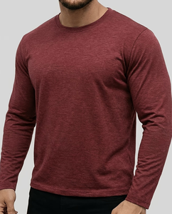 Men's Neck Short Sleeve Solid Green Cotton Jersey Casual T-Shirt Regular Fit Breathable Knitted Fabric 180g Eco-Friendly Blank - Product Image 1