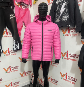Veste matelassée légère pour homme avec capuche, manteau d'hiver d'extérieur, logo personnalisé, isolée, coupe-vent, décontractée, mode, vente en gros - Product Image 4