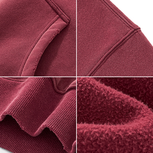 Sweat à capuche zippé épais en molleton bouclette de coton, coupe oversize et carrée, style streetwear, unisexe, avec logo personnalisé, pour hommes, vente en gros - Product Image 6