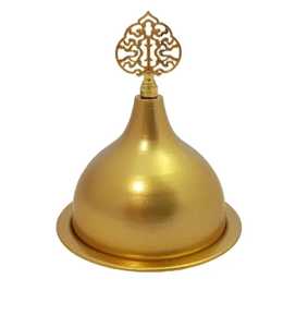 Elegant Gold Metal Food Cover Cloche Luxury Cake Dome <b>Platter</b> Serveware Stand <b>Buffet</b> Banquet <b>Serving</b> Dish With Handle - Product Image 1