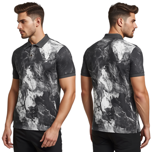 Polo de performance pour homme à imprimé marbré - Product Image 2
