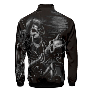Blouson matelassé pour homme bleu marine à col montant, coupe-vent, avec fermeture éclair, décontracté, pour l'hiver, en polyester rembourré - Product Image 4