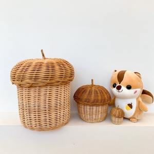 Cute design rattan baby <b>basket</b> hampers good price <b>nursery</b> decor accessories hand-made <b>baskets</b> - Product Image 3