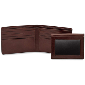 Portefeuille bifold en cuir véritable pour homme, design fin avec blocage RFID, plusieurs emplacements pour cartes et poche à monnaie - Product Image 3