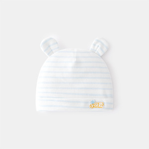 Chapeau d'hôpital pour nouveau-né, bonnet avec patch ours mignon, bonnet pour bébé, 100% coton, automne-hiver - Product Image 3